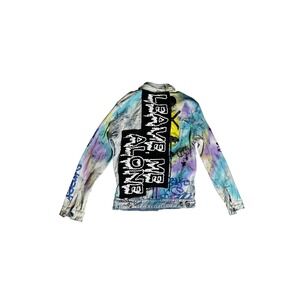 Smoke Rise DNM Co Denim Jacket Small Hand Painted Graffiti Art Punk